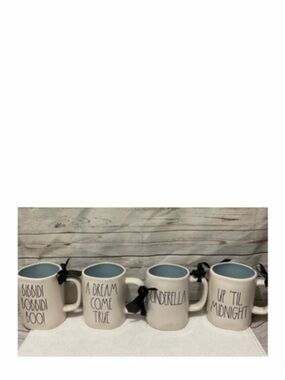 NEW Rae Dunn Disney Princess Cinderella Mug Set of Four